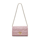 LOVE MOSCHINO 
Damen Clutch mit Schultergurt Rosa mit Allover-Logostickerei