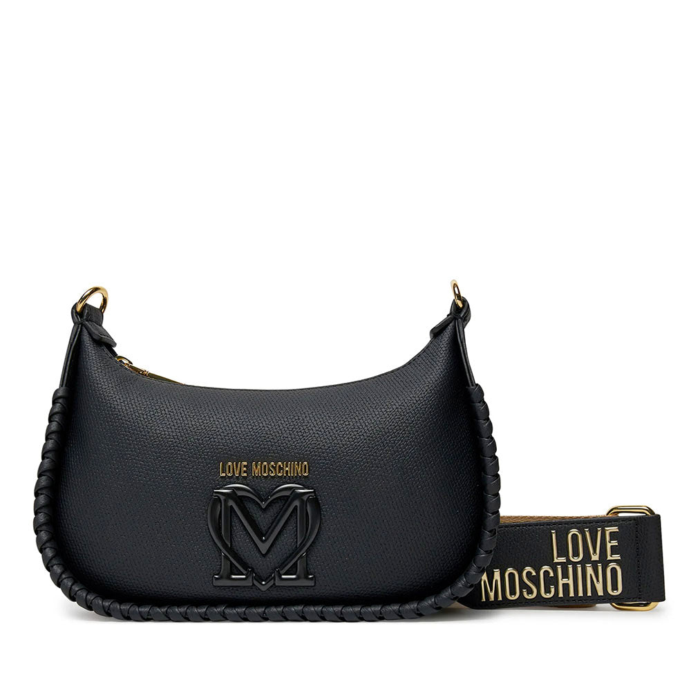 Hobo Bag a Tracolla LOVE MOSCHINO Martellata Nera
