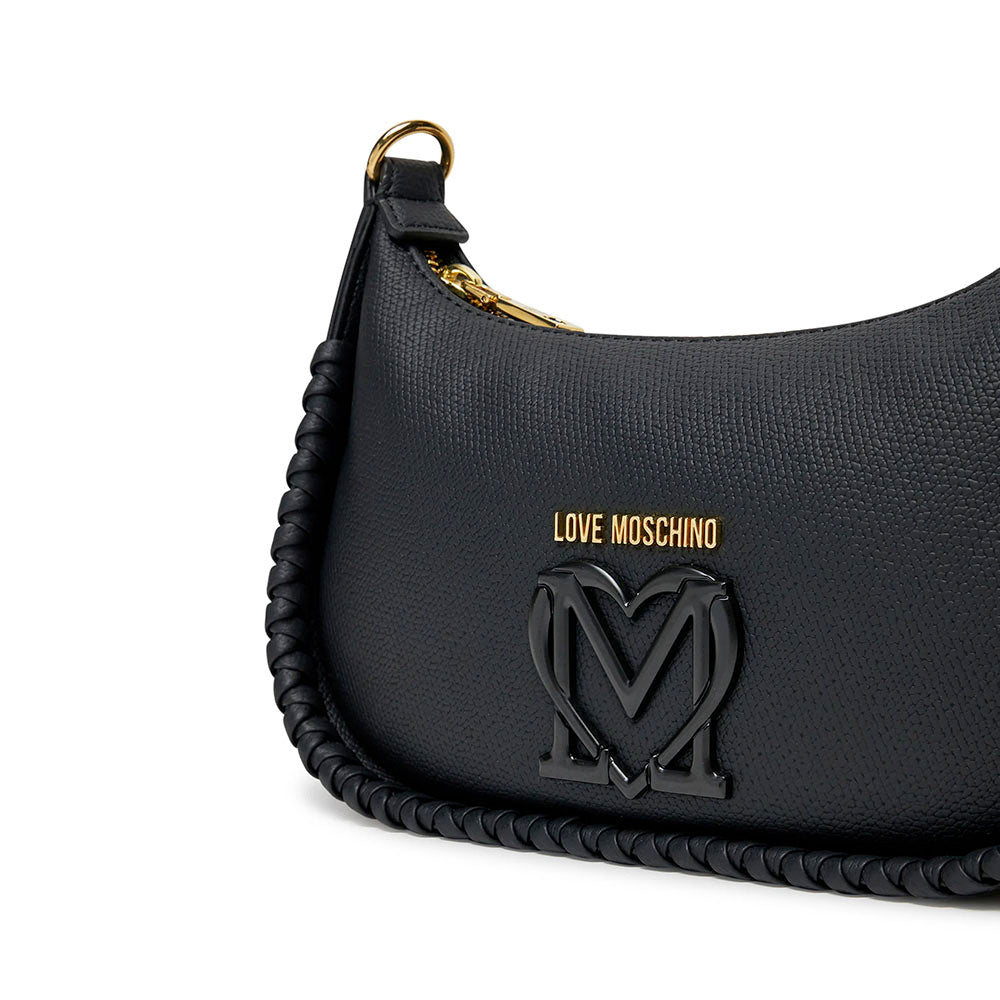Hobo Bag a Tracolla LOVE MOSCHINO Martellata Nera