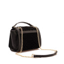 Borsa Donna a Spalla e Tracolla LOVE MOSCHINO in Velluto Intrecciato Nero