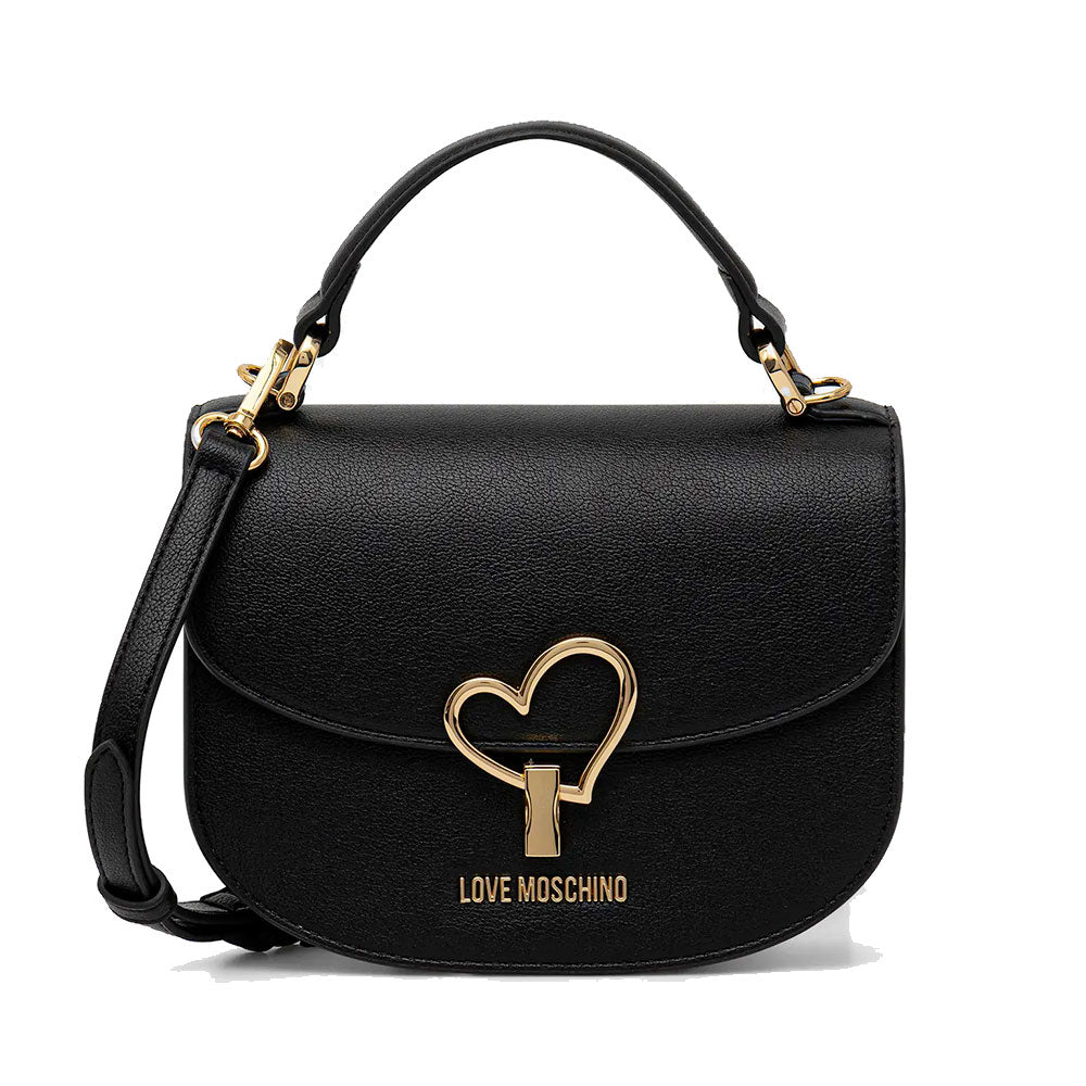 Borsa Donna a Mano LOVE MOSCHINO linea Heart Turnlock Nera