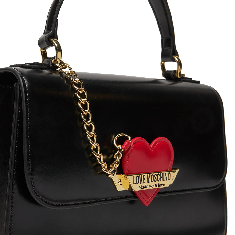 LOVE MOSCHINO Damenhandtasche Made With Love Linie in Schwarz