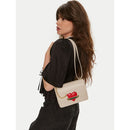 LOVE MOSCHINO Made With Love Linie 
Damen Umhängetasche in Elfenbeinfarbe