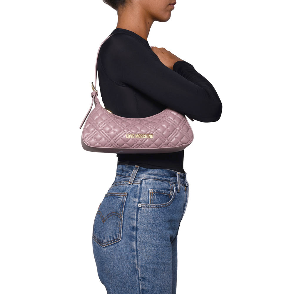 Borsa Donna a Spalla LOVE MOSCHINO in Ecopelle Trapuntata Rosa