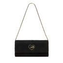 Clutch Donna con Tracolla LOVE MOSCHINO in Tessuto Laminato Nero