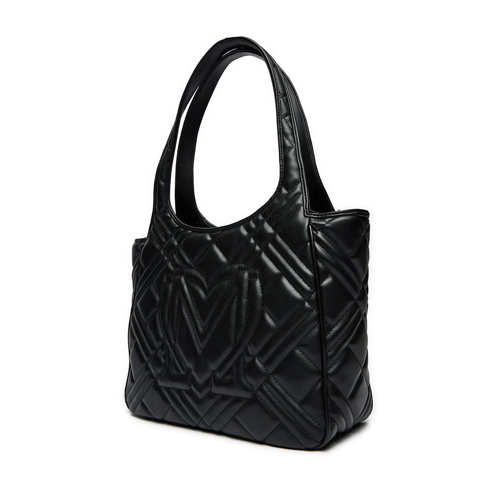 Borsa a Spalla Trapuntata LOVE MOSCHINO linea Quilted colore Nero