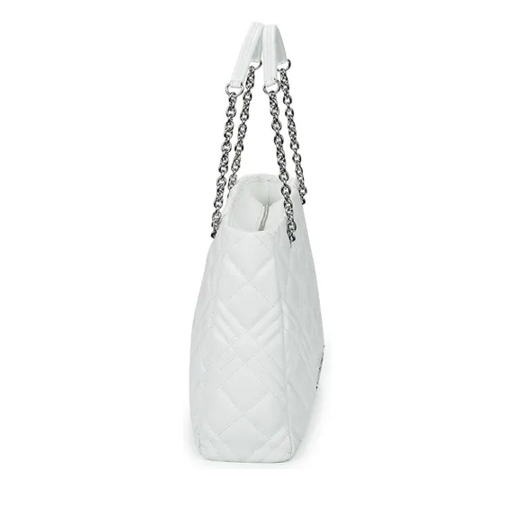 Shopping Bag Trapuntata LOVE MOSCHINO linea Quilted Bianco