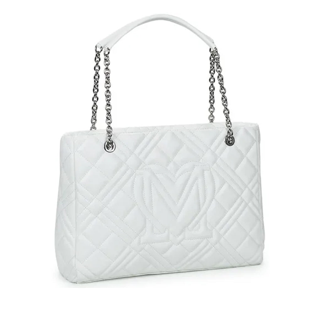 Shopping Bag Trapuntata LOVE MOSCHINO linea Quilted Bianco