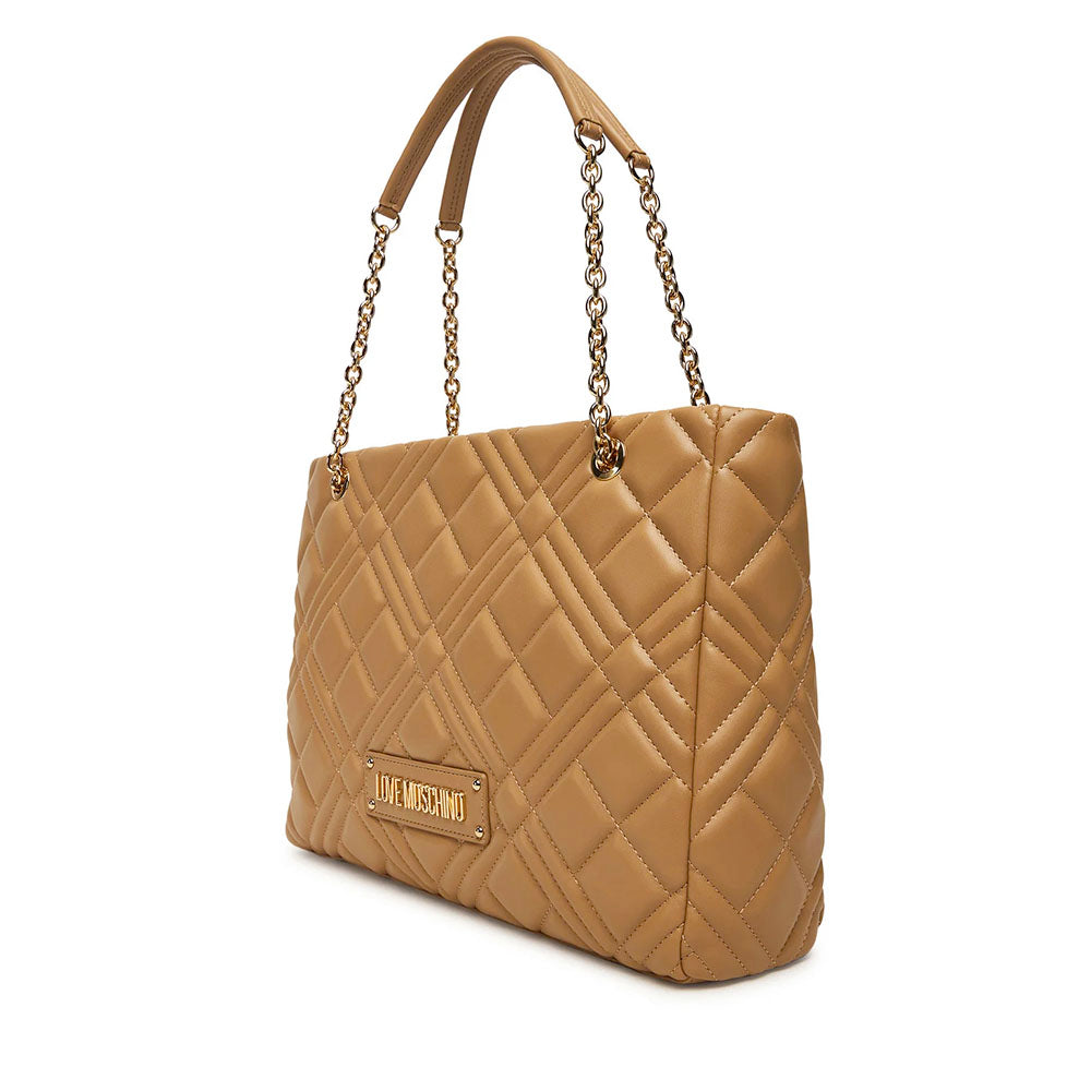 Shopping Bag Trapuntata LOVE MOSCHINO linea Quilted Beige