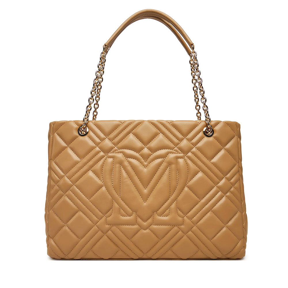 Shopping Bag Trapuntata LOVE MOSCHINO linea Quilted Beige