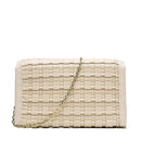 Clutch Donna con Tracolla LOVE MOSCHINO linea Smart effetto Intreccio Avorio