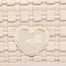 Clutch Donna con Tracolla LOVE MOSCHINO linea Smart effetto Intreccio Avorio