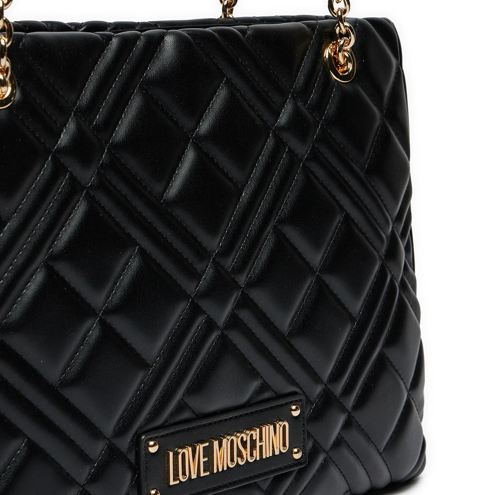 Shopping Bag Trapuntata LOVE MOSCHINO linea Quilted colore Nero