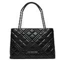 Shopping Bag Trapuntata LOVE MOSCHINO linea Quilted colore Nero con Logo Canna di Fucile