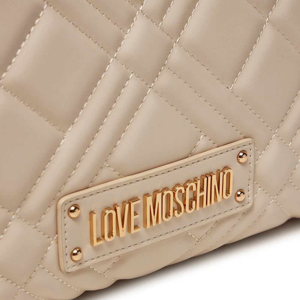 Shopping Bag Trapuntata LOVE MOSCHINO linea Quilted colore Avorio