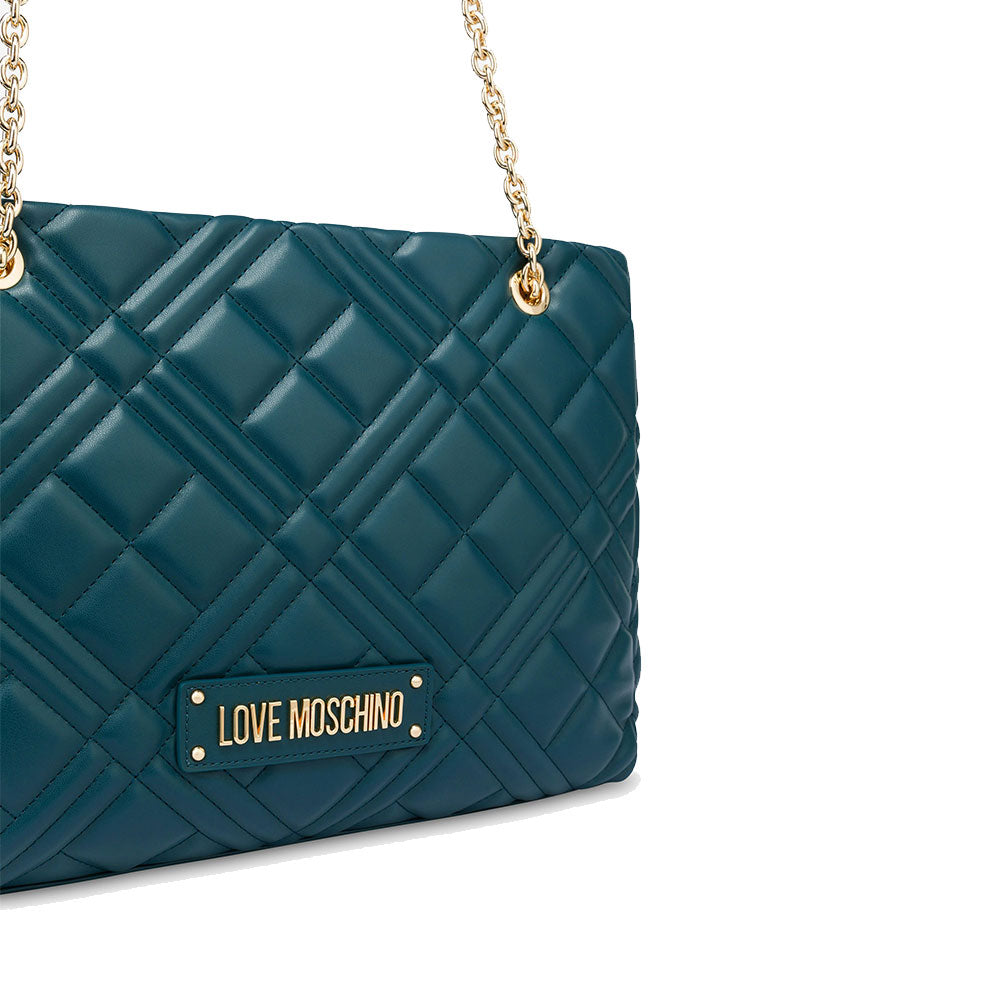 Shopping Bag Trapuntata LOVE MOSCHINO linea Quilted color Smeraldo