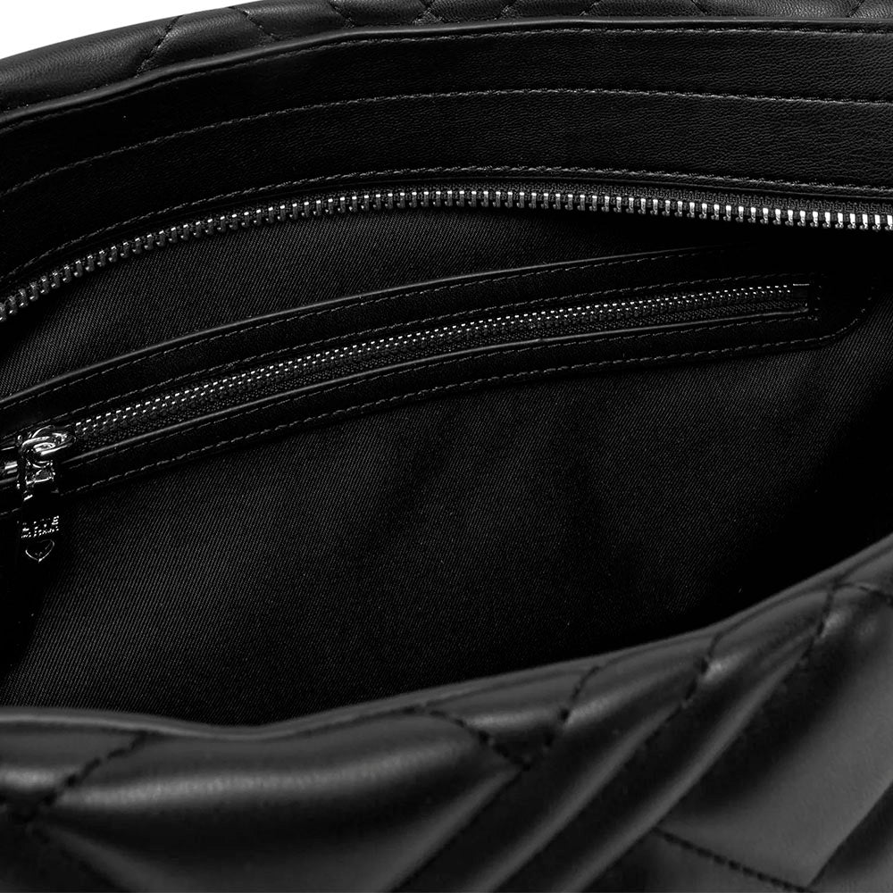 Shopping Bag Trapuntata LOVE MOSCHINO linea Quilted colore Nero e Nikel
