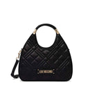 LOVE MOSCHINO QUILTED LINIE 
Schwarze Hobo-Handtasche 