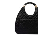 LOVE MOSCHINO QUILTED LINIE 
Schwarze Hobo-Handtasche 