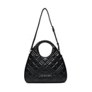 LOVE MOSCHINO QUILTED LINIE
Schwarze Hobo-Tasche mit Gunmetal-Logo