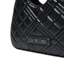 LOVE MOSCHINO QUILTED LINIE
Schwarze Hobo-Tasche mit Gunmetal-Logo