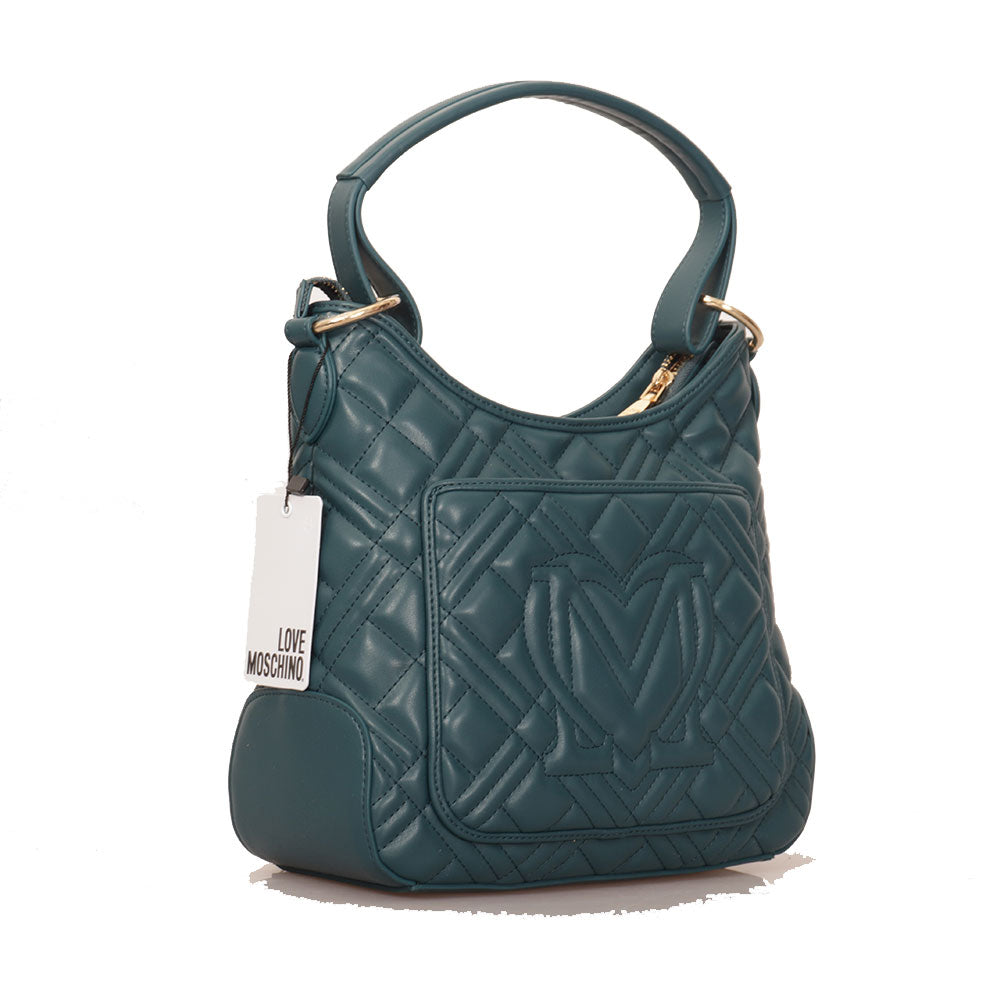 Hobo Bag LOVE MOSCHINO linea Quilted color Smeraldo