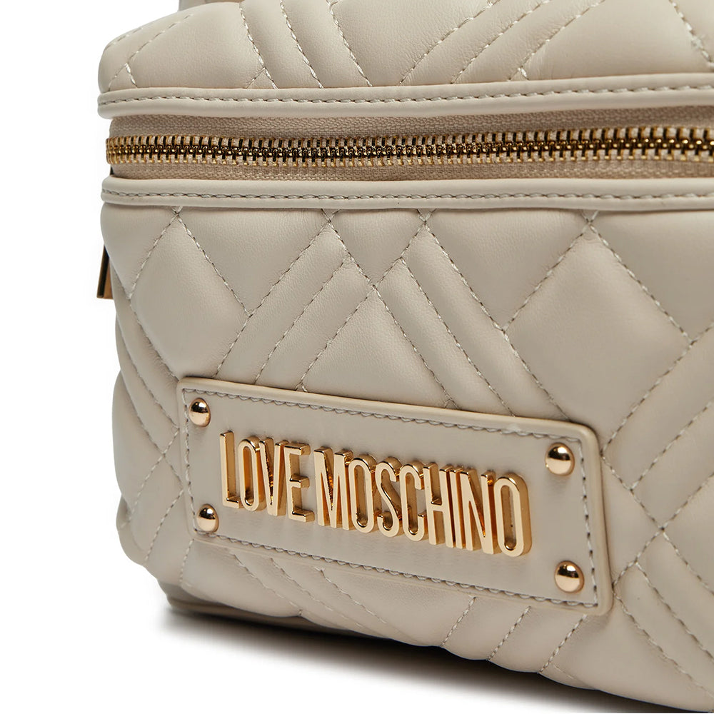 Zaino Donna LOVE MOSCHINO linea Quilted Trapuntato Avorio