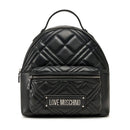 Zaino Donna LOVE MOSCHINO linea Quilted Trapuntato Nero e Nikel