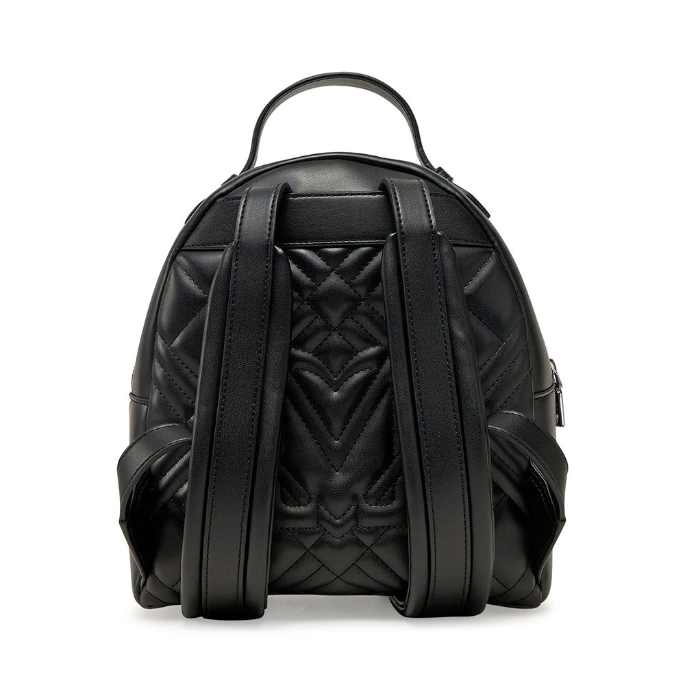 Zaino Donna LOVE MOSCHINO linea Quilted Trapuntato Nero e Nikel
