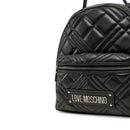 Zaino Donna LOVE MOSCHINO linea Quilted Trapuntato Nero e Nikel