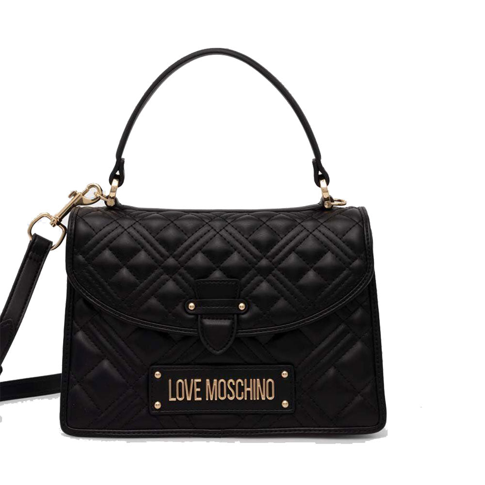 Borsa Donna a Mano con Tracolla LOVE MOSCHINO linea Quilted colore Nero