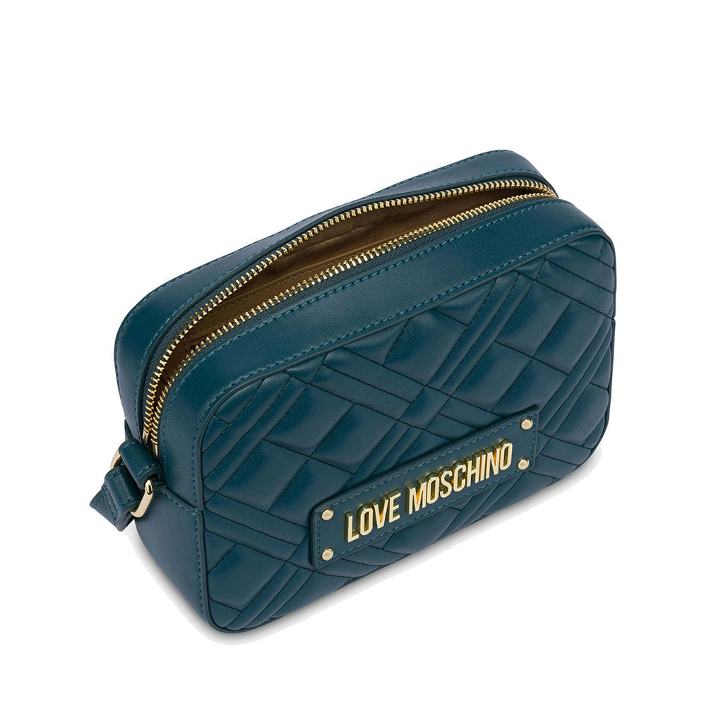 Camera Case Trapuntata LOVE MOSCHINO linea Quilted color Smeraldo