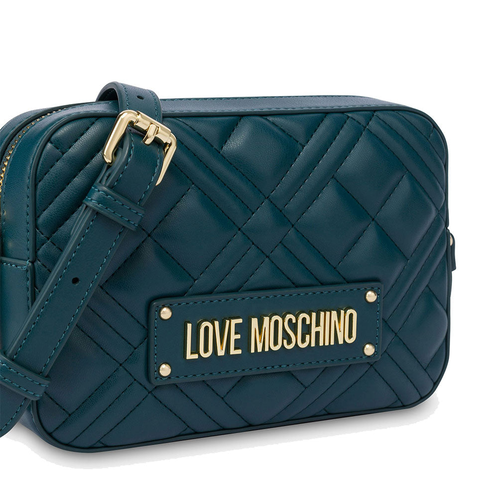 Camera Case Trapuntata LOVE MOSCHINO linea Quilted color Smeraldo