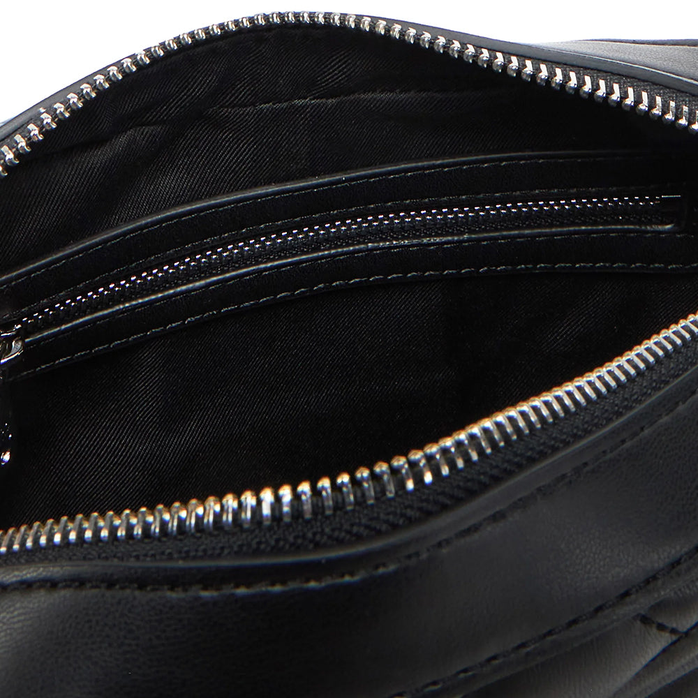 Camera Case Trapuntata LOVE MOSCHINO linea Quilted colore Nero e Nikel