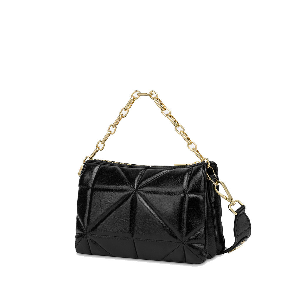 LOVE MOSCHINO GEOMETRIC QUILTED LINIE 
Schwarze Damen Handtasche 