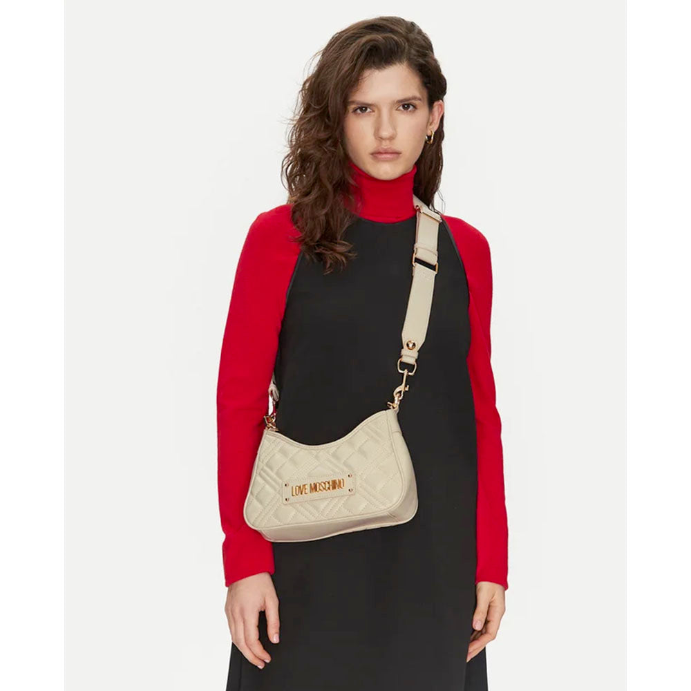 Hobo Bag Trapuntata LOVE MOSCHINO linea Quilted Avorio