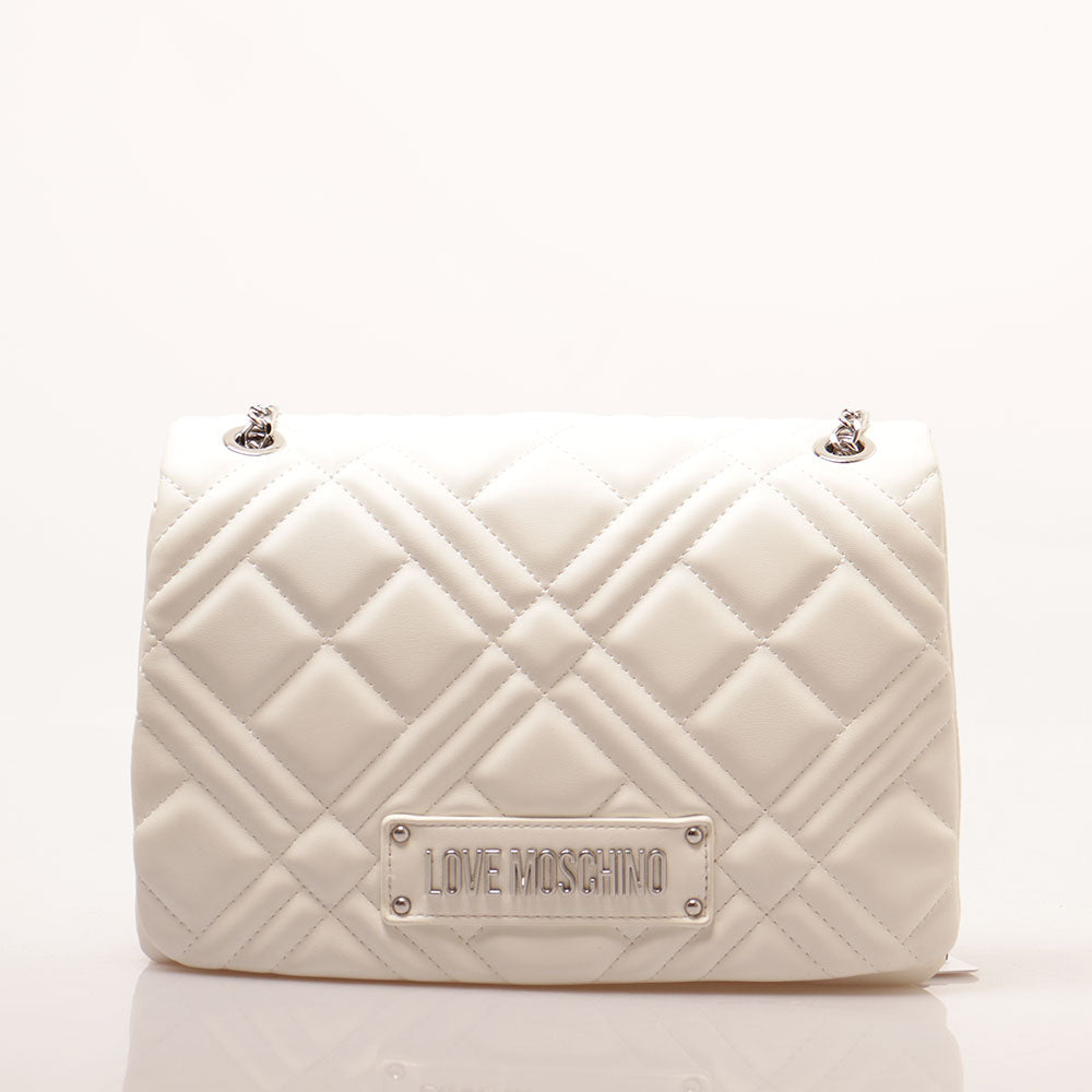 Borsa a Spalla e a Tracolla LOVE MOSCHINO linea Quilted Trapuntata Bianca