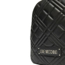 Zaino Donna LOVE MOSCHINO linea Quilted Trapuntato Nero e Nikel