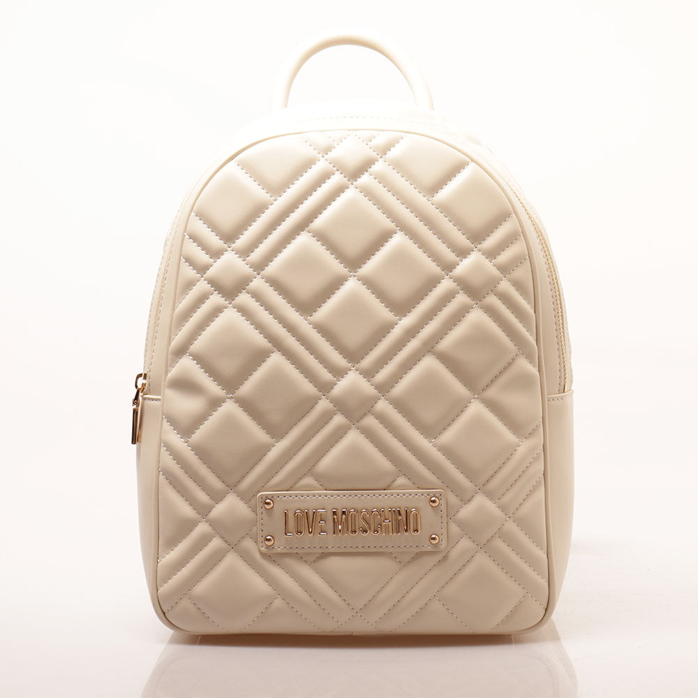 Zaino Donna LOVE MOSCHINO linea Quilted Trapuntato Avorio