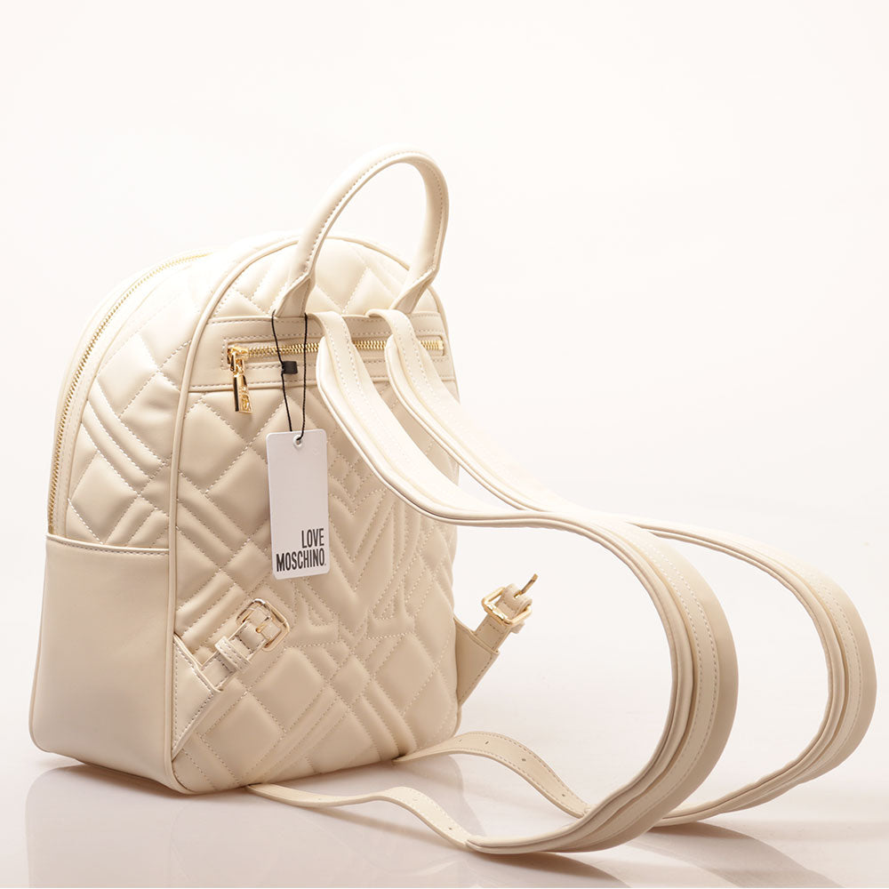 Zaino Donna LOVE MOSCHINO linea Quilted Trapuntato Avorio