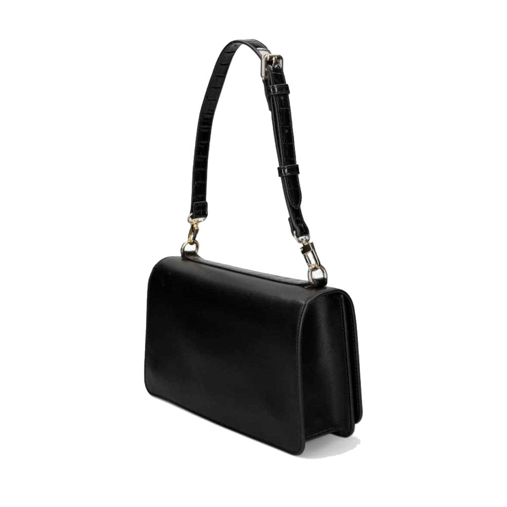 Borsa a Spalla LOVE MOSCHINO linea Love Nera con Inserti stampa Cocco