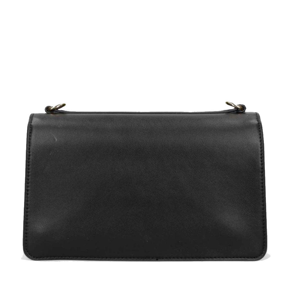 Borsa a Spalla LOVE MOSCHINO linea Love Nera con Inserti stampa Cocco