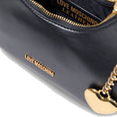 Mini Hobo Bag Donna LOVE MOSCHINO in Pelle Nera con Charm