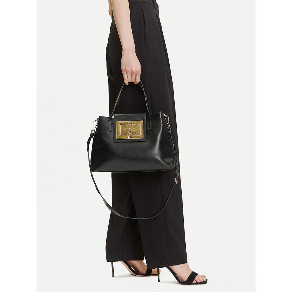 Borsa Donna a Mano con Tracolla LOVE MOSCHINO linea Clothespin Nera