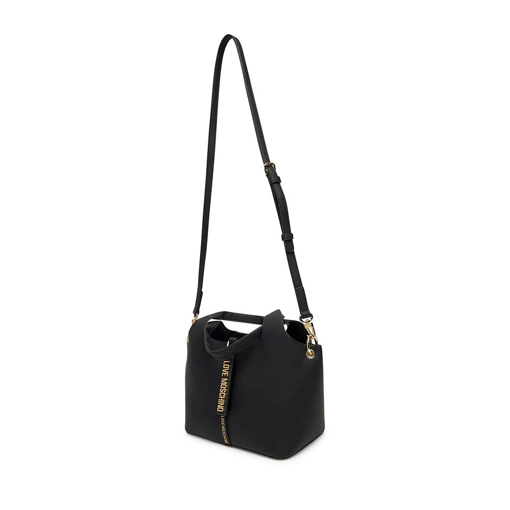 Borsa Donna a Mano LOVE MOSCHINO Nera con Charm Logato