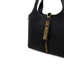 Borsa Donna a Mano LOVE MOSCHINO Nera con Charm Logato