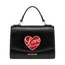 Borsa Donna a Mano LOVE MOSCHINO Nera con Cuore Logato