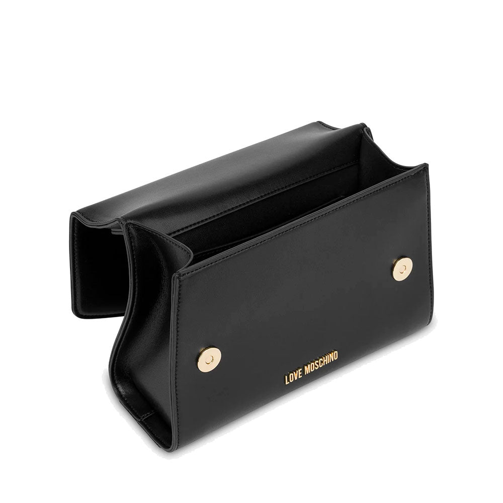 Borsa Donna a Mano LOVE MOSCHINO Nera con Cuore Logato