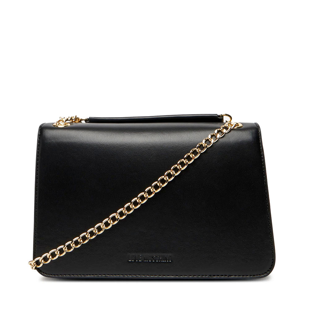 Borsa a Spalla e a Tracolla LOVE MOSCHINO Nera con Cuore Rosso con Logo