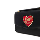 Borsa a Spalla e a Tracolla LOVE MOSCHINO Nera con Cuore Rosso con Logo